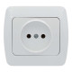 Розетка одинарная б/з EL-BI Zirve белая (501-010201-215)