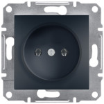 Розетка одинарная б/з SCHNEIDER Asfora антрацит EPH3000171