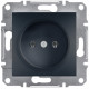 Розетка одинарная б/з SCHNEIDER Asfora антрацит EPH3000171