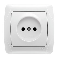 Розетка одинарная б/з VIKO Carmen белая 90561007