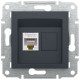 Розетка одинарная компьютерная RJ-45 SCHNEIDER Asfora антрацит EPH4300171