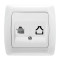Розетка одинарная компьютерная RJ-45 VIKO Carmen белая 90561032
