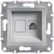 Розетка одинарная телефонная RJ-11 SCHNEIDER Asfora алюминий EPH4100161