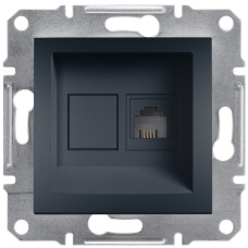 Розетка одинарная телефонная RJ-11 SCHNEIDER Asfora антрацит EPH4100171