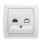 Розетка одинарная телефонная RJ-11 VIKO Carmen белая 90561013