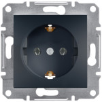 Розетка одинарная с/з SCHNEIDER Asfora антрацит EPH2900171