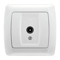 Розетка проходная телевизионная VIKO Carmen белая 90561060