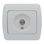 Розетка телевизионная+спутниковая белая EL-BI Zirve (501-000201-280)