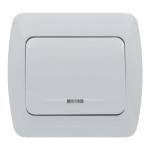 Выключатель одноклавишный с подсветкой EL-BI Zirve белый (501-010201-201)