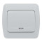 Выключатель одноклавишный с подсветкой EL-BI Zirve белый (501-010201-201)