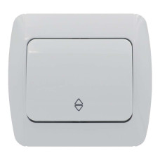 Выключатель проходной одноклавишный EL-BI Zirve белый (501-010201-209)