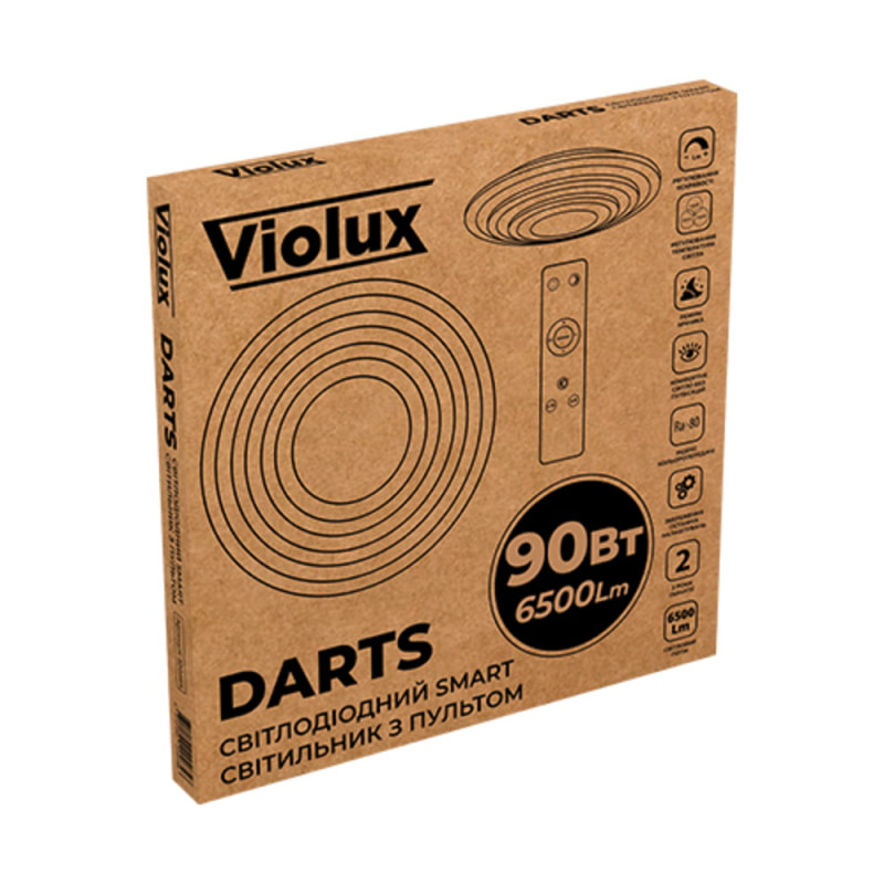 Светодиодный Smart светильник DARTS VIOLUX 90W 3000-6000K 6500LM круг 220465