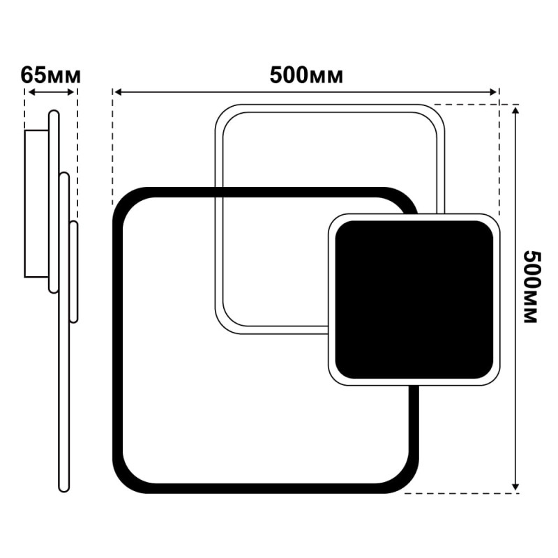 Светодиодный Smart светильник TRIO VIOLUX 80W 3000-6000K 5600LM квадрат 220375