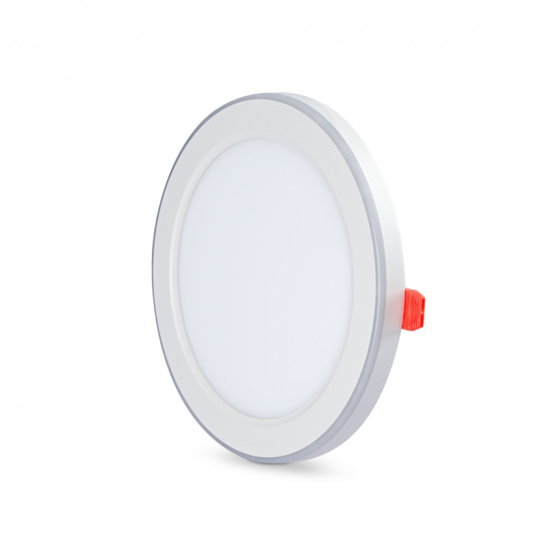 Светодиодный светильник встроенный с декоративной подсветкой VIDEX DL4R 12W+4W 5000K+2700K 220V (VL-DL4R-1252)