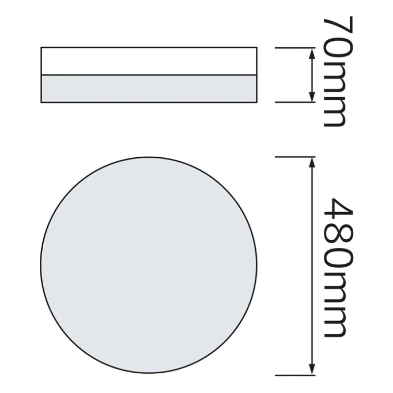 Світильник стел. декор.LED 48W 6400K 3600lm 180-265V d-480мм. білий PIXEL-48 027-011-0048-010