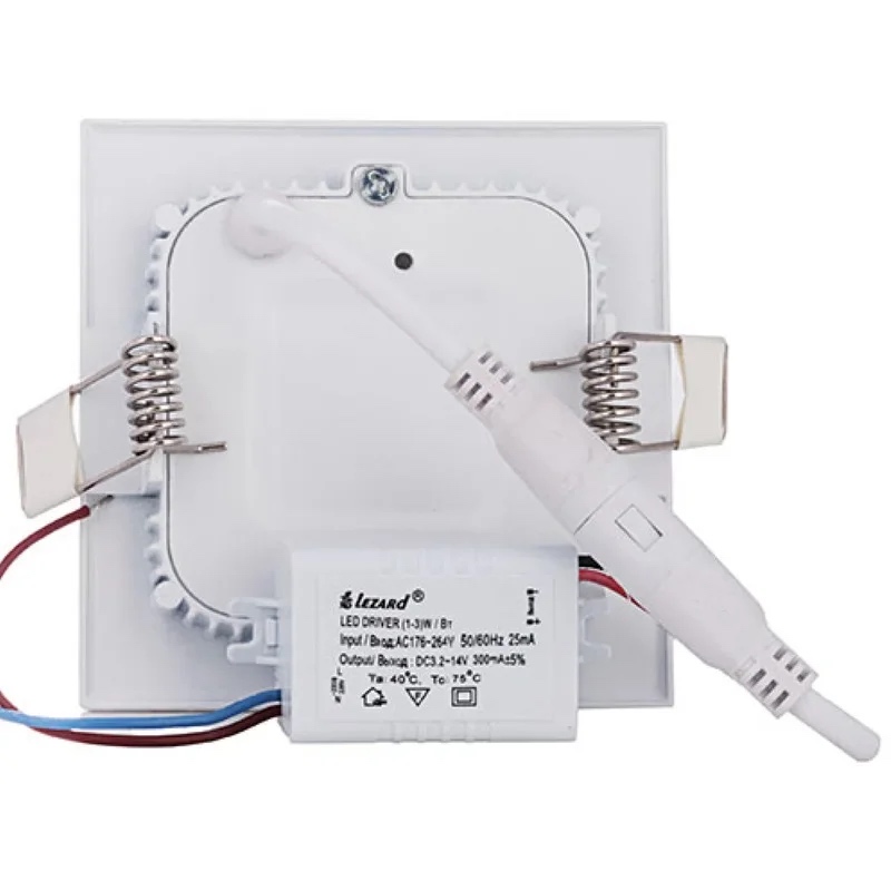 Врізна світлодіодна панель LEZARD 3W 240Lm 6400K квадрат 464RKP-03 