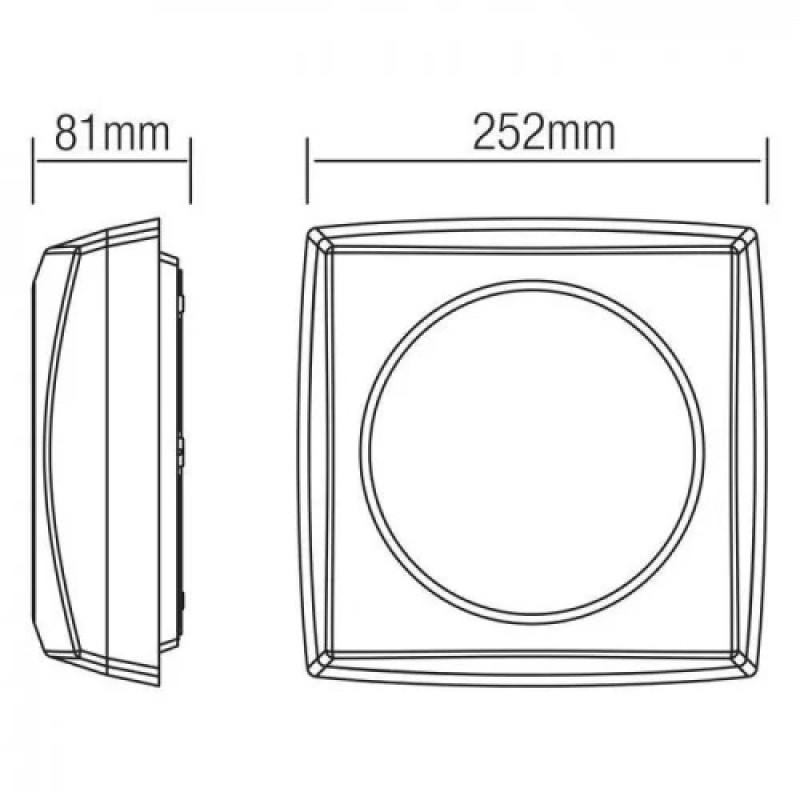 Світильник Квадрат Класика Е27 230V IP20 пластиковий білий (400-000-102) Horoz Electric