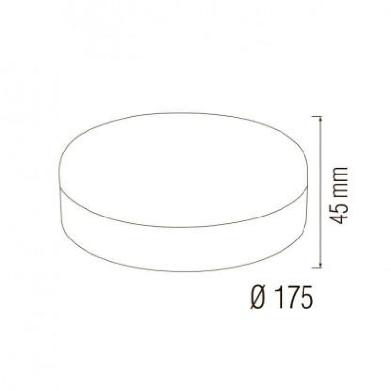 Светильник накладной CARLA-24 LED 24W 4200K 2280Lm 100-265V d-175*h45мм белый круглый 016-058-0024-030