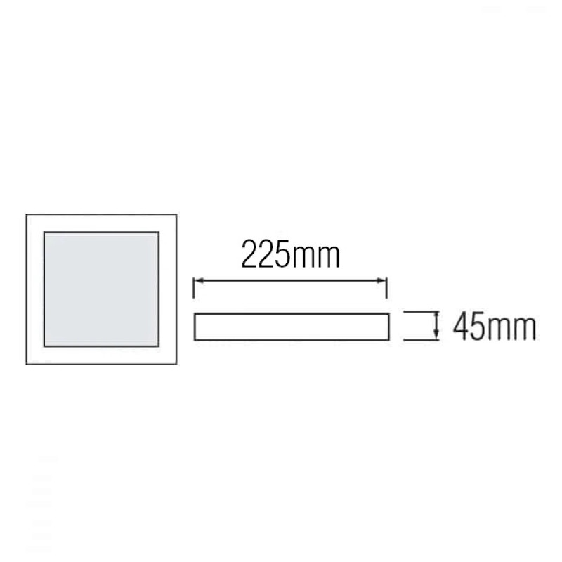 Світильник накладний CARLA-32/SQ LED 32W 4200K 3420Lm 100-265V 225*h45мм білий квадратний 016-059-0032-030