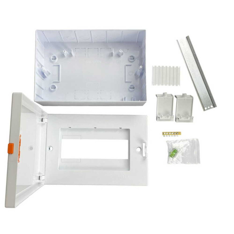 Бокс пластиковый NILSON quantum на 9 модулей наружный белый ( 32881109 )