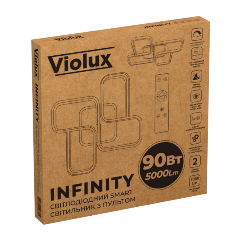 Светодиодный Smart светильник INFINITY VIOLUX 90W 3000-4000-5000K IP20 белый 220380