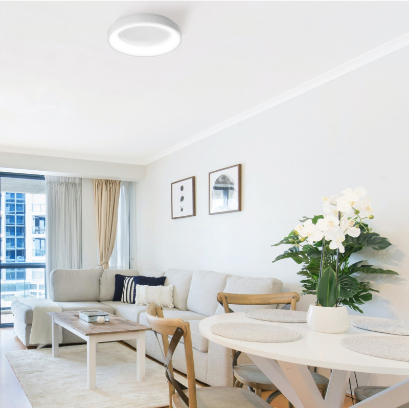 Светодиодный настенно-потолочный смарт светильник VIDEX EDGE-RC-72W-WHITE (VLE-ERC-RGB-72W)