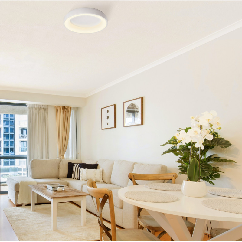 Светодиодный настенно-потолочный смарт светильник VIDEX EDGE-RC-72W-WHITE (VLE-ERC-RGB-72W)