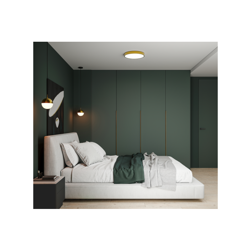 Светильник светодиодный накладной GTV ATOL 32W 4000K 2560lm IP54 золотой LD-ATOL32W-NW-40