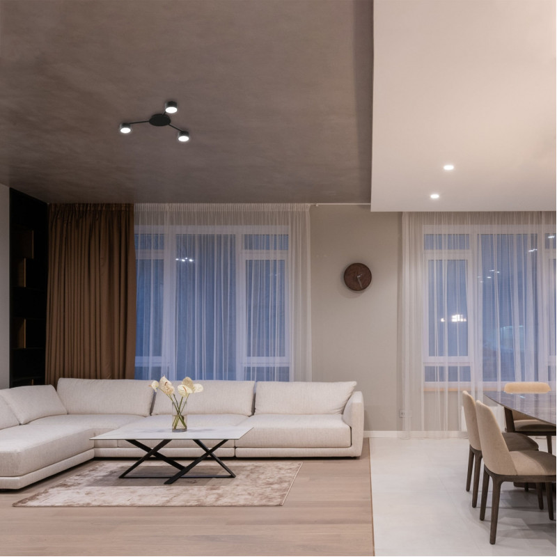 Світильник під лампу VIDEX 3хGX53 накладний чорний (VL-SPF20B-B)