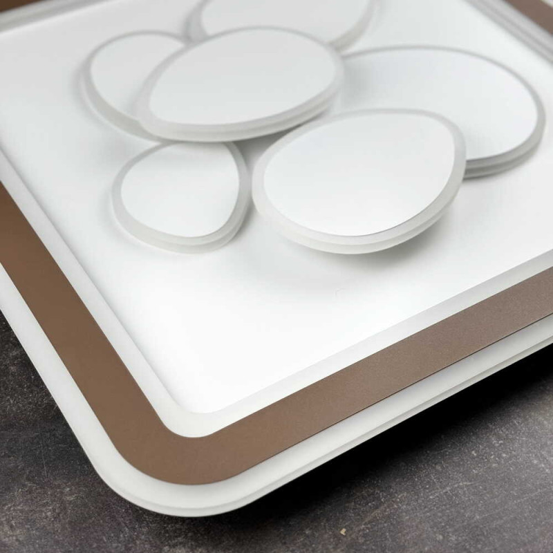 Світлодіодний Smart світильник OREO VIOLUX 120W 3000-6000K 9000LM квадрат коричневий 220415