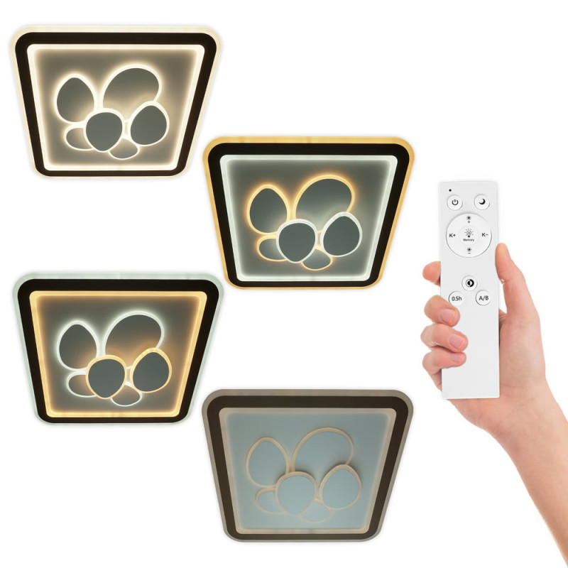 Світлодіодний Smart світильник OREO VIOLUX 120W 3000-6000K 9000LM квадрат коричневий 220415