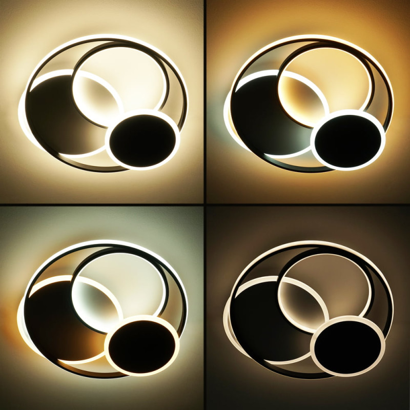 Светодиодный Smart светильник SPINER VIOLUX 100W 3000-6000K 7000LM круг черный 220515