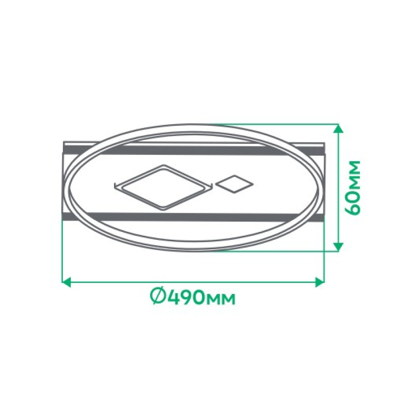 Светильник светодиодный ARDERO AL6110ARD 68W круг 5500Lm 3000K-6500K 490*60mm CALIPSO (80038)