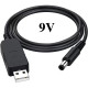 Кабель живлення для роутера з 5 на 9 В від павербанка USB-DC