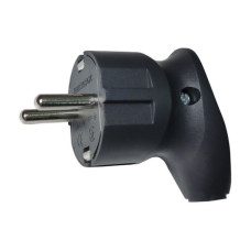 Вилка штепсельная угловая с заземлением NX1105 NEOMAX черная