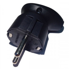 Вилка штепсельная угловая с заземлением NX1104 NEOMAX черная