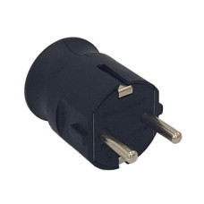 Вилка штепсельная с заземлением и прямым вводом провода NX1101 NEOMAX черная