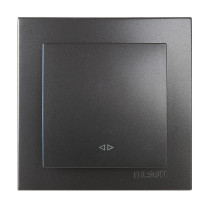 Выключатель одноклавишный промежуточный NILSON Touran Антрацит 24161010