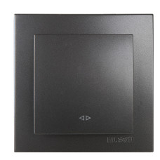 Выключатель одноклавишный промежуточный NILSON Touran Антрацит 24161010