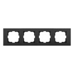 Рамка четверная горизонтальная OVIVO Grano черный (400-170000-228)