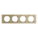 Рамка четверная горизонтальная OVIVO Grano титан (400-120000-228)