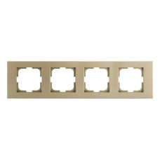 Рамка четверная горизонтальная OVIVO Grano титан (400-120000-228)