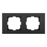 Рамка двойная горизонтальная OVIVO Grano черный (400-170000-226)