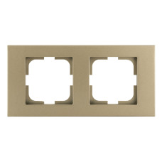 Рамка двойная горизонтальная OVIVO Grano титан (400-120000-226)