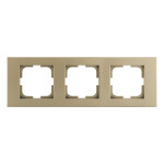 Рамка тройная горизонтальная OVIVO Grano титан (400-120000-227)