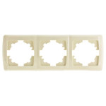Рамка потрійна горизонтальна VIKO Carmen крем 90572103