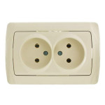 Розетка двомісна б/з VIKO Carmen крем 90562055