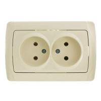 Розетка двойная б/з VIKO Carmen крем 90562055