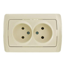 Розетка двойная б/з VIKO Carmen крем 90562055
