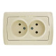 Розетка двомісна б/з VIKO Carmen крем 90562055